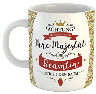 clothinx Beamten Tasse Mit Spruch Ihre Majestät die Beamtin Ideal Für Die Lieblingskollegin