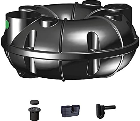 REGENTA Regenwassertank Flachtank Zisterne 800 Liter KOMPAKT inkl. Grundausstattung