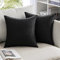 MIULEE 2er Set Outdoor Kissenbezug wasserdichte Kissenbezüge Sofakissen Dekorativ Couchkissen Wetterfeste Kissenhülle Zierkissen Bezug Weich für Sofa Couch Outdoor Garten Balkon 45x45 cm Schwarz