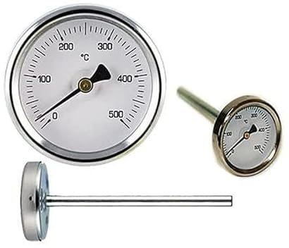 Termometro Forni A Legna - Barbecue E Fumi 0-500gr Con Sonda Rigida Da 30 Cm - Temperatura