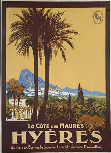 Unbekannt Hyères VAR Kunstdruck-Poster, Format 50 x 70 cm, Papier, 300 g (Shop: Display evintage.fr.)