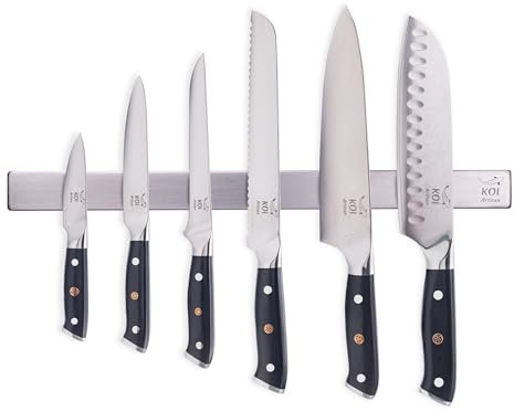 Koi Artisan Magnetischer Messerhalter für Wand 40 cm (16 Zoll) – Wandhalterung horizontale Messerleiste – Mehrzweck-Messerleiste – Küchenutensilienhalter – Werkzeug & Kunst Organizer