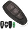 Heart Horse Guscio per Chiave compatibile con Fiesta Focus Mondeo Kuga B-max Galaxy, 3 Tasti Ricambio Guscio Chiave Telecomando con 433Mhz 4D63chip per Fiesta Chiave Telecomando, Focus Guscio Chiave