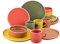 CreaTable, 22899, Serie INDIAN SUMMER, 16-teiliges Geschirrset, Kombiservice aus Steingut, spülmaschinen- und mikrowellengeeignet, Made in Portugal