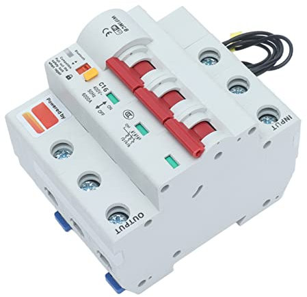Disjoncteur Intelligent 3P Type C WIFI Bluetooth Télécommande Interrupteur de Protection contre les Fuites Verrouillage de Sécurité contre les Surintensités IP20 Nic/6kA Ics/6kA AC 400V(16A)