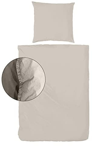 Enrico Coss Bettwäsche Stonewashed leinen, 1 Bettbezug 155 x 220 cm + 1 Kissenbezug 80 x 80 cm