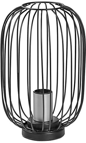 AMARE Vintage Tischlampe, 18,4x29cm Korpus, Schwarz,