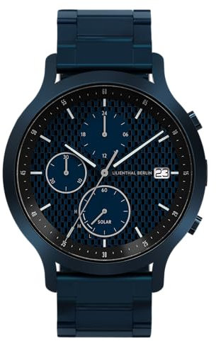 Lilienthal Berlin, Chronograph Limited Edition Solar II mit Armband Metal Blue