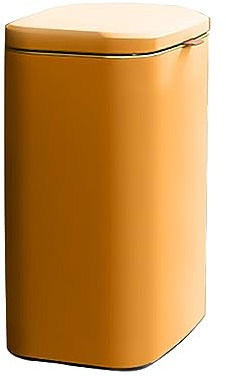 YUSSEQDD Poubelle de Cuisine Suspendue Polyvalente - Poubelle de Cuisine Polyvalente et Pratique avec Couvercle en Acier Inoxydable, Orange, 8L