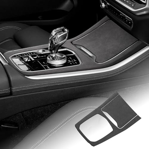 FDAIUN für BMW X5 G05 X7 G07 2019-2023 Alcantarn Auto Mittelkonsole Schalttafel Abdeckung Aufkleber Innenraum zubehör Schwarz