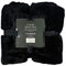 jilda-tex Wohn- Kuscheldecke Felloptik Rabbit Deluxe 750 GSM 150x200 220x240 cm Kunst-Felldecke (Schwarz 220x240)
