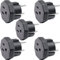 DentJet US/JP/CA Prise mâle vers EU/DE/FR/IT/ES Prise Femelle, US/CA/JP Prise mâle pour Appareil électronique Adaptateur Femelle EU à 2 Broches (5 pièces Noir)
