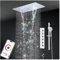 Système de Douche Thermostatique Musical, LED 64 Couleurs Bluetooth Colonne Douche Encastré Ensemble de Douche avec 600 * 300mm 9 Fonctions Tête de Douche, Douchette, Robinet de Baignoire (Chrome)