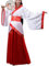 Oneyijun Costume Tang pour femme - Style ancien chinois - Costume traditionnel - Robe de chanvre - Pour spectacle sur scène, cosplay, fête, rouge, M