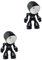 MAGICLULU 2St Roboter-Tischlampe Steampunk-Tischlampe Tischdekoration Miniaturdekoration Nachtlicht LED-Nachtlampe Schreibtisch kleine Tischlampe kleines Geschenk Student Knopfbatterie