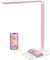 weareok Schreibtischlampe LED Dimmable,Tischlampe Augenschutz,Desk Lamp 5 Farb und 6 Helligkeitsstufen,10W QI KabellosemLadegerät und USB-Anschluss Table Lamp mit Stecker Touch für Kinder Rosa