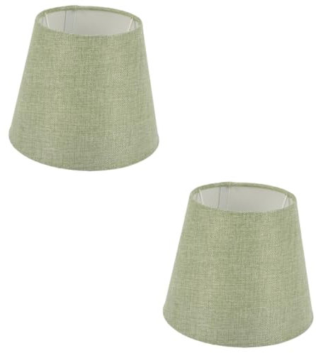 BESTonZON 2st Lampenschirm Aus Stoff Lampenschirm Vintage- Barrel Kleiner Wandleuchte Kandelaber Nachttisch Schmiedeeisen E14 Trommelabdeckung Stehlampe