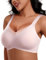 HORISUN Drahtlose Push-up-BHS, Bequeme, Nahtlose, unterstützende BHS, vollständig bedeckender BH, BHS in Übergröße für Damen (Rosa 2XL)