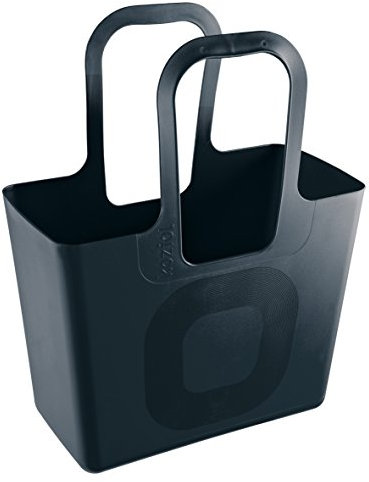 Koziol TASCHE XL robuster Shopper – langlebig standfest wasserdicht pflegeleicht | Einkaufen Büro Reisen Picknick Aufbewahrung (coal)