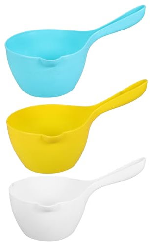 Cabilock Cucharón De Agua De Plástico Cucharón De Baño Cazo 3 Piezas Cubo De Agua Cuchara De Baño Cuarto De Baño Cuchara De Agua Taza Cucharón De Alimentación Para Ganado Taza De