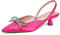 GENSHUO Scarpe da Sposa con Fiocco e Strass da Donna Décolleté con Punta Chiusa Scarpe da Sposa, Rosa, 37 EU