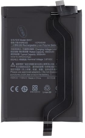 Audiosystem Batería compatible con Xiaomi Redmi Note 10 Pro 5G/Poco X3 GT M2104K10AC BM57, sustitución de repuesto igual al original con capacidad original 5000 mAh