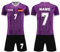 Maillot de Foot Maillot Football Personnalisé Enfant Adulte Ensemble Foot Peut Être Personnalisé avec Votre Nom Numéro Équipe Logo Violet