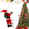 FaJoek Weihnachtsmann auf Leiter Nikolaus 30 cm Weihnachtsmann Klettert, Christbaumschmuck Weihnachtsmann Kletterseil, Kletternder Nikolaus Auf Seil Leiter Outdoor (30cm-Person Ladder)