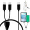 Multi Cable USB c a USB c Carga rapida, Negro 1m Cable de Datos USB c to USB c, 2 en 1 Macho a 2 Conectores Tipo C Compatible con Dispositivos móviles/Android y más