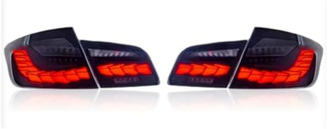 Auto Heckleuchte für BMW Serie 5 F10 F18 2011 2012 2013 2014 2015 2016 2017,Wasserdichtes Blinklicht Wasserdicht Rücklicht Multifunktion Signallicht Sicherheit Licht,Smoke