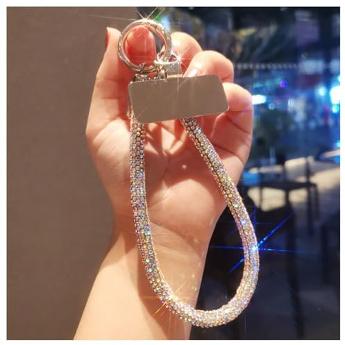 Hrlace Cordon universel pour téléphone portable - Strass - Strass - Cristal - Pour téléphone portable - Avec patch pour tous les smartphones - Court - Multicolore #2