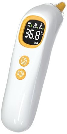 Femometer Family Termómetro de oído para bebés, adultos y niños, termometro digital, Tecnología de Age Grouping, 360° Sonda