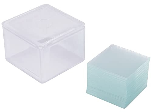 Swiixxer 100pcs Transparente Objektträger Deckgläser Deckgläser 22x22mm FÜR Mikroskope