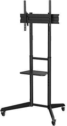 Superior Electronics Wheeled TV Floor Stand – Soporte de TV con Ruedas para Pantallas de 37 a 70 Pulgadas – VESA 100 x 100 – 600 x 400 – Inclinable +5°/-12° – Capacidad de Carga 50 kg – Gestión de