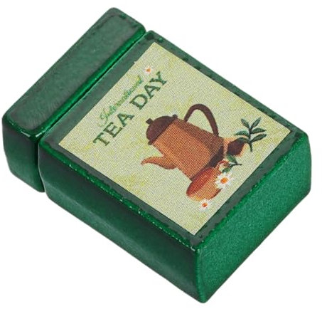 DIKACA boîte de Rangement pour Maison de poupée Cuisine de Maison de poupée Accessoires de Maison de poupée Miniatures de Maison de poupée boîtes à café et à thé Alliage