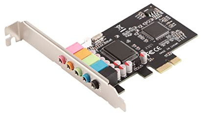 Naroote Soundkarte, 6-Kanal-Stereo-Desktop-Audiosignalkonvertierungshardware, Treiber-CD-Soundkarte mit PCI-Express-Steckplatzunterstützung, Ideal für 7 Vista 32 64-Bit-Systeme