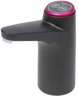Distributeur d'eau électrique, pompe à bouteille d'eau rechargeable par USB, pompe à eau potable automatique portable pour la maison, le bureau, la cuisine, le camping (noir)