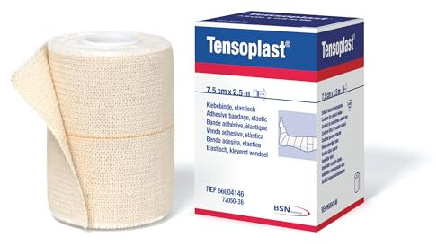 Tensoplast Sports Edition EAB Tape for Firm Compression, with Medium Support for Joints, Individually Boxed Roll, 7.5cm x 4.5m, 12 Rolls