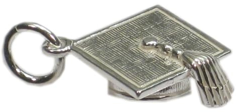 Maldon Jewellery Mortarboard Mortar Board Graduation sterling silver charm .925 x1 charms
