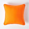 Homescapes orange Kissenhülle 60 x 60 cm, Deko-Kissenbezug mit Reißverschluss aus 100% Baumwolle, unifarbener Zierkissenbezug für Dekokissen und Sofakissen