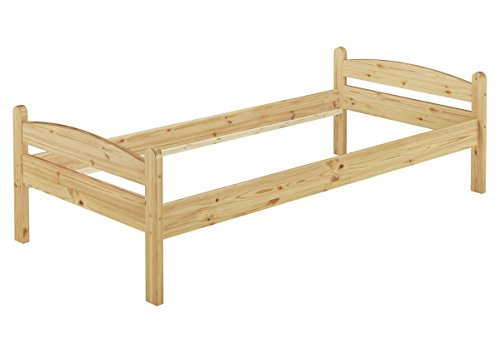 Erst-Holz®️ Kieferbett Natur Einzelbett 80x200 Massivholz-Bettgestell Futonbett ohne Rollrost 60.32-08 oR