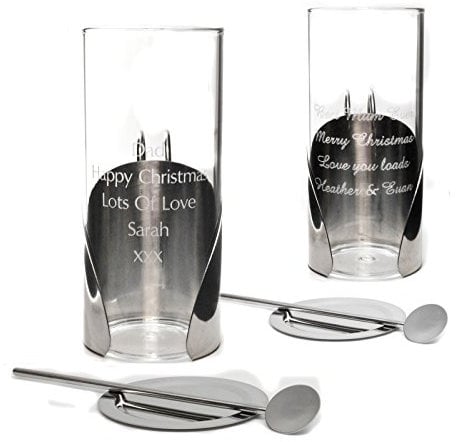 Pair of 250ml Personalised Irish Coffee Glasses Cups; Perfect for Birthdays and Christmas