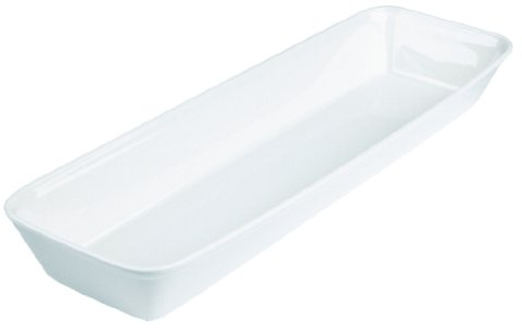 Churchill Super Verglastes CE034 counter-serve Rechteckige Auflaufform, weiß (2 Stück)