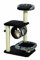 MidWest Homes for Pets Escapade - Árbol para gatos, con 4 niveles, postes rascadores con envoltura en sisal, plataforma de descanso abierta, de tamaño medio, modelo 138E-BK, estampado blanco y negro