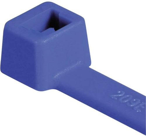 HellermannTyton 111-03008 T30R-PA66-BU Kabelbinder 150 mm 3.50 mm Blau Witterungsstabil 100 St.
