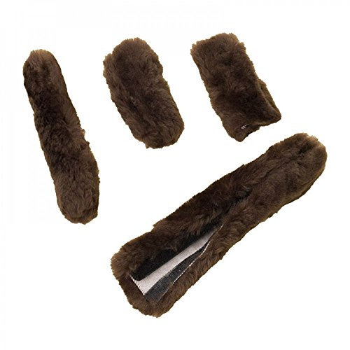 HORZE Lammfell-Halfter Set, Braun,