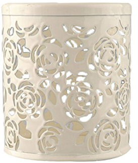 niceEshop(TM) Hollow Out Pot à fleurs filigrané Pot à crayons pour le bureau Décoration intérieure Vert Weiß