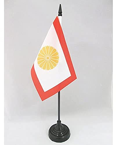 AZ FLAG - Drapeau De Table Japon Kouzoku - 15x10 cm - Mini Drapeau Impérial Japonais De Bureau 100% Polyester Avec Hampe De 25cm Et Socle En Plastique Noir