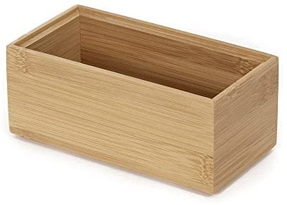 Compactor Osaka - Organizer aus natürlichem Bambus Größe S (15x7,5x6,5 cm) - Aufbewahrung für kleine Gegenstände, Accessoires und Küche - Bambusbox dekorativ und praktisch