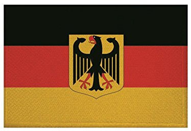 U24 Aufnäher Deutschland mit Adler Fahne Flagge Aufbügler Patch 9 x 6 cm